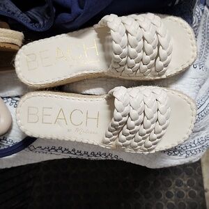 Eileen Fisher Off-White Braided Sandals